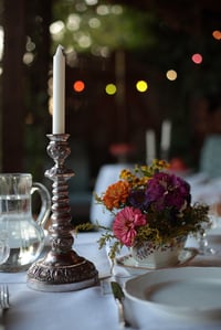 Image 1 of opulenter  Kerzenständer, einflammig, versilbert
