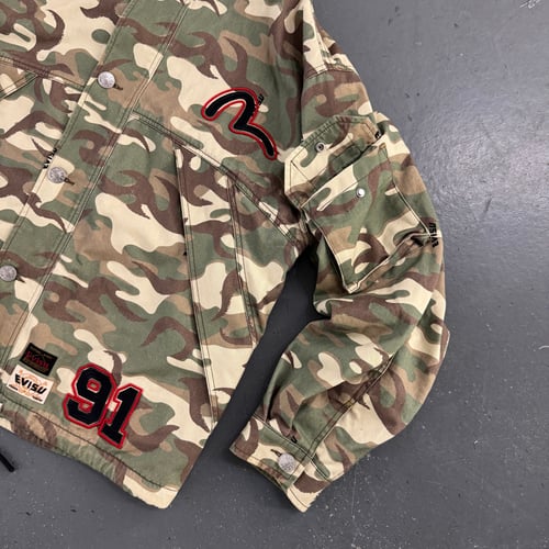Image of Evisu Camo Patch Multi Pocket Japanese Canvas Jacket