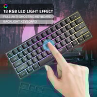 Image 2 of RGB Gaming Keyboard 61-Key Compact