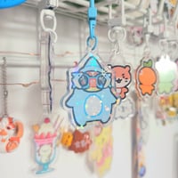Image 2 of Shark Glasses Holo Keychain