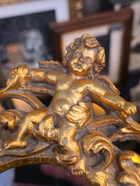 Image 4 of Beautiful 1800s Bible Page "Jesus"  Mirror piece - preserved web