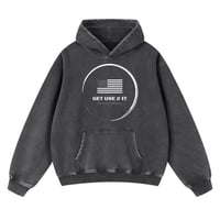 Image 1 of Get Use 2 It Oversize Vintage Identity Hoodie Black 