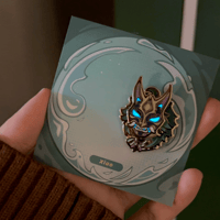 Image 3 of Xiao Bust Enamel Pin with Magnet Mask