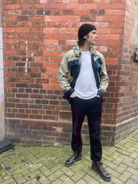 Image 4 of Slanted Pocket Hooded Safari Jacket