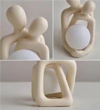 Image 2 of Abstract Couple Statue,Hugging Lovers Sculptures Resin Love Figurines 