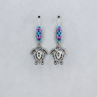 Image 3 of Pastel Rhinestone Sea Creatures Earrings