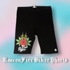 Rose on Fire Biker Shorts