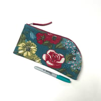 Image 1 of Barkcloth Roses Pencil Case