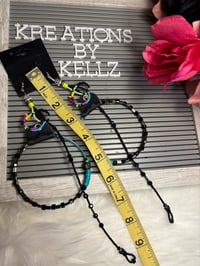 Image 2 of Midnight Whisper Medium Hoops