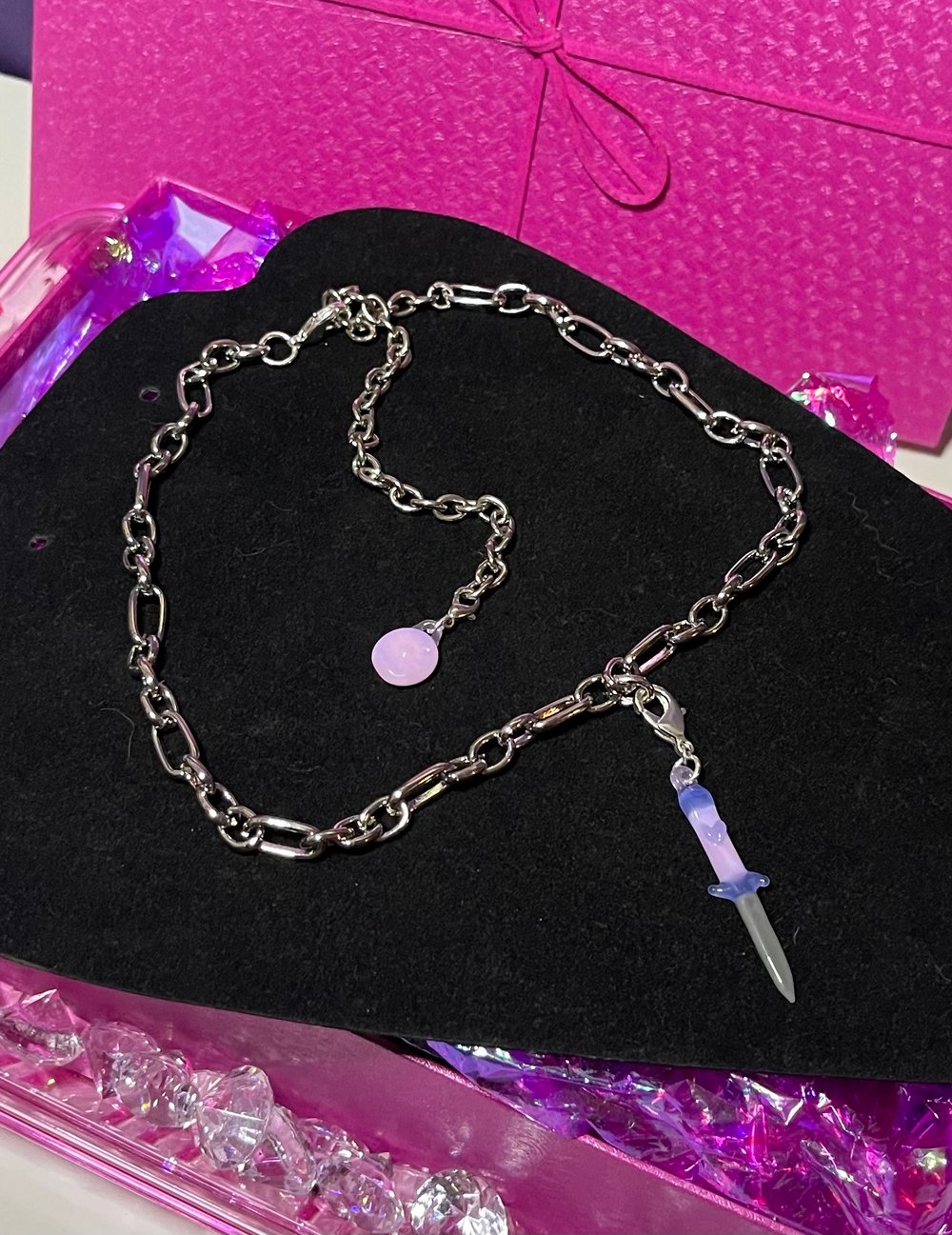 Image of Stiletto Charm Choker