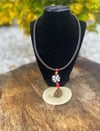 Threaded leather necklace 