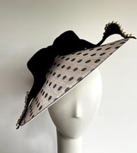 Image 1 of Black’n white polka dot headpiece 
