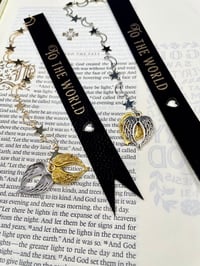 Image 2 of To the World Faux Leather Bookmark