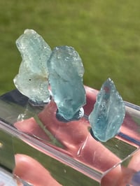 Image 3 of Blue Aquamarine Gemstones × 3 #1851