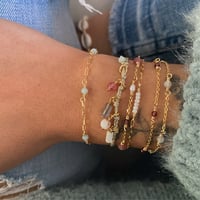 Image 2 of ELZA - Bracelet perlé Quartz fraise
