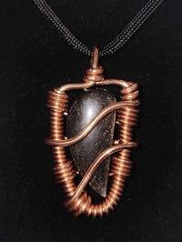 Silver Sheen Obsidian Pendant #1