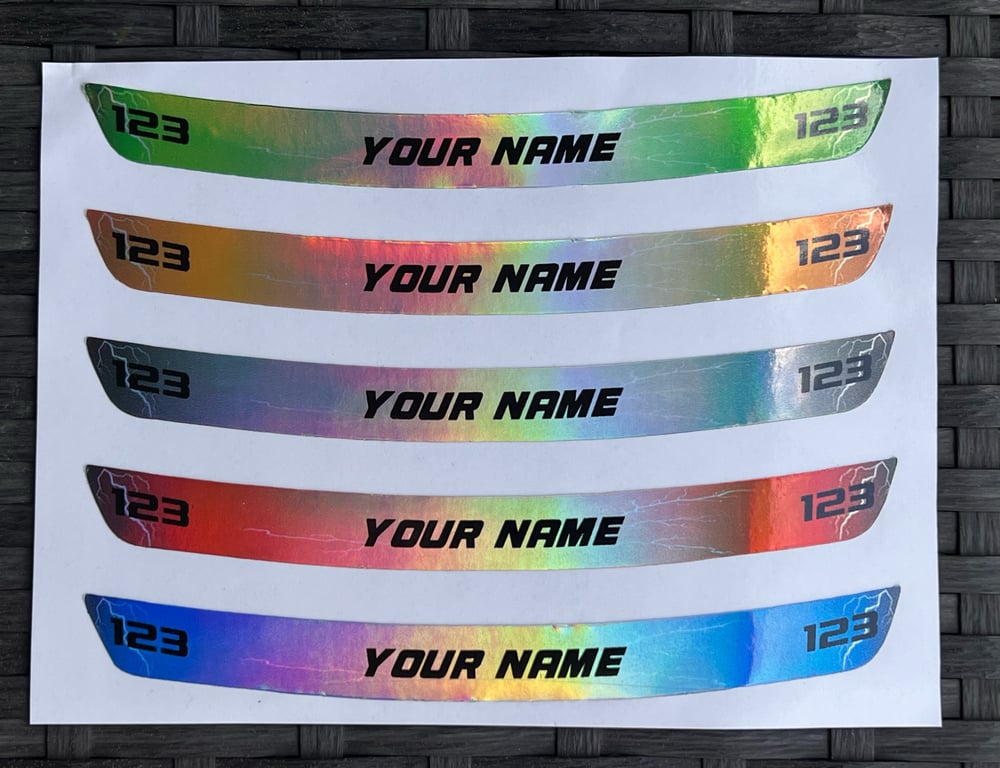 Lightning Visor Sticker (Set of 2)