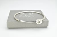 Image 4 of Heavy silver bangle with 2 rings