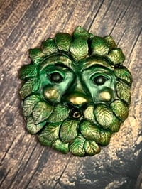 Image 2 of Green Man Clay Incense Holder, Handmade OOAK