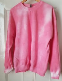 Image 2 of PINK SWEATER Hand Dyed tiedye 