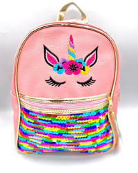 Image 4 of Mini Unicorn Sequin Backpack