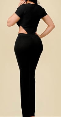 Image 1 of Sweet Moments Bodysuit Pants Set Black 