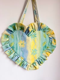 Image 4 of Watercolour Floral Heart Bag 💛🩵