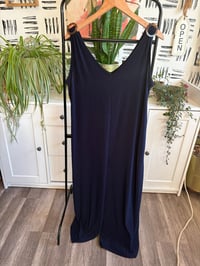 Image 3 of Blue crop jumper with hardware and pockets 