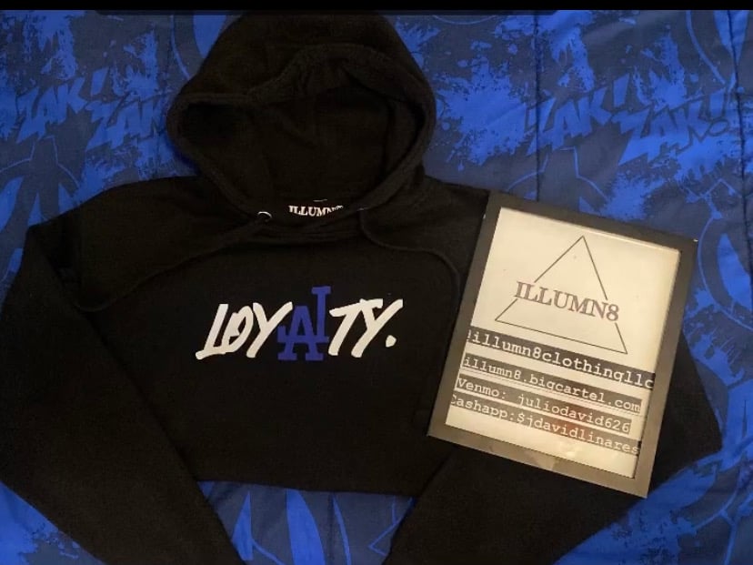 Image of Crop top loyalty hoodie 
