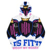 BOSSFITTED White Neon Pink and Blue AOP Unisex Hoodie