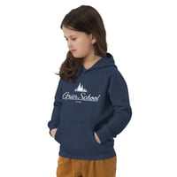 Image 3 of Kids eco hoodie with white screen print Grier logo