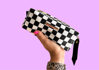 Image 3 of Checkered makeup bag