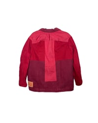 Image 2 of Red  Patchwork Denim Jacket