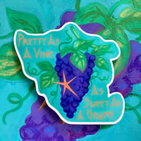 Image 2 of “Too Sweet” Grape Vinyl Sticker