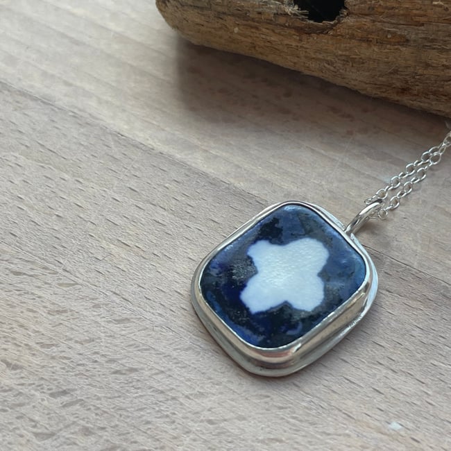 Porcelain silver necklace 4