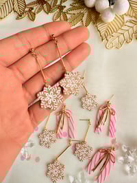 Image 1 of Gingerbread Snowflake Dangles