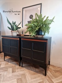Image 5 of Pair of Nathan Bedside Cabinets in Black
