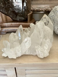 Image 1 of Large Clear Quartz Points Cluster Statement Piece #2132