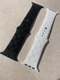 Image 2 of Custom "GUCCI" Monogram Apple Watch Band