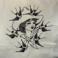 Image 2 of cowgirl tote bag 