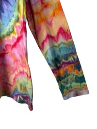 Image 3 of 2XL Ladies Long-Sleeve Stretch Tee in Euphoria Agate Ice Dye