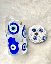 Image 1 of Evil Eye Glass Can & Whipped Lid