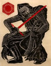 Kylo Ren Block Print