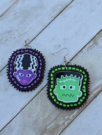 Image 1 of Frankenstein & Bride earrings 