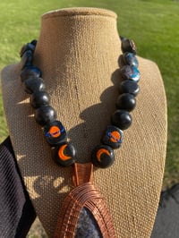 Image 2 of Soul Armor Series: Copper + Cosmic Beads Statement Necklace