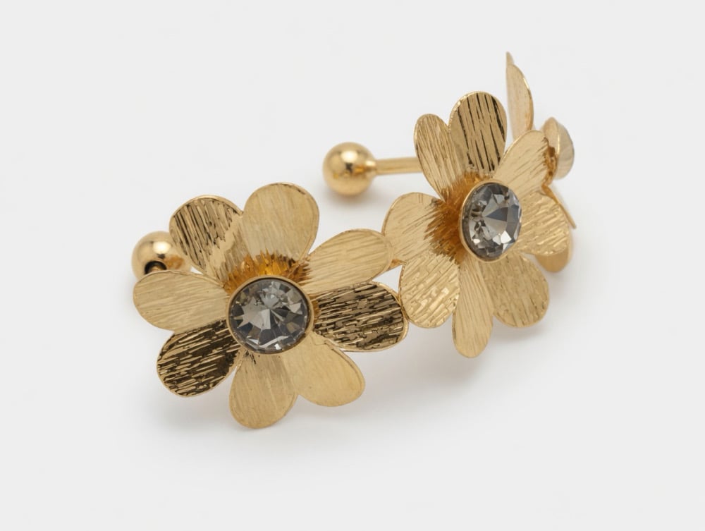 Image of Tres flores cuff (gray stones)