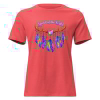 Image 4 of Women's Relaxed T-Shirt, Spirit Of The Wild Western Antlers Tee