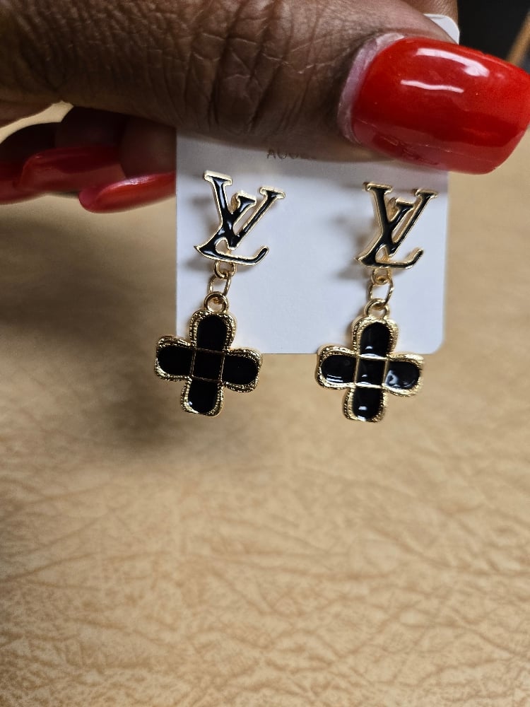 Image of Earrings (Goldband Black)