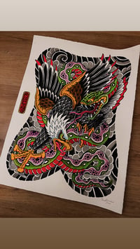 Eagle & Snake Backpiece print