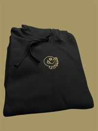 Smiles hoody- black with gold 
